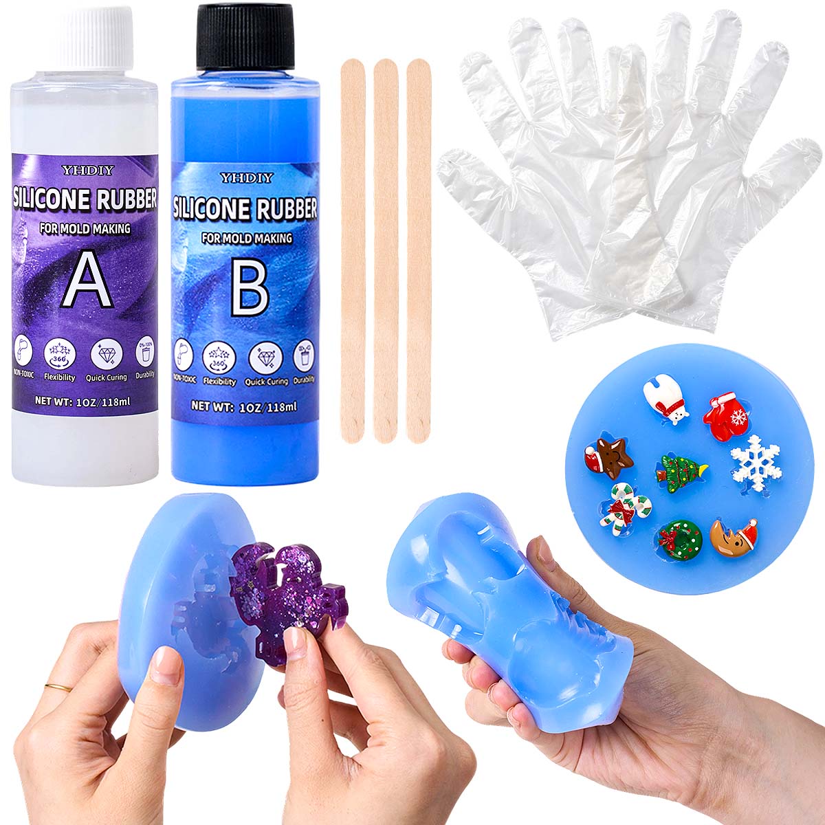 Soap Making Vendors - 118ml/296ml Silicone Mold Making Kit for