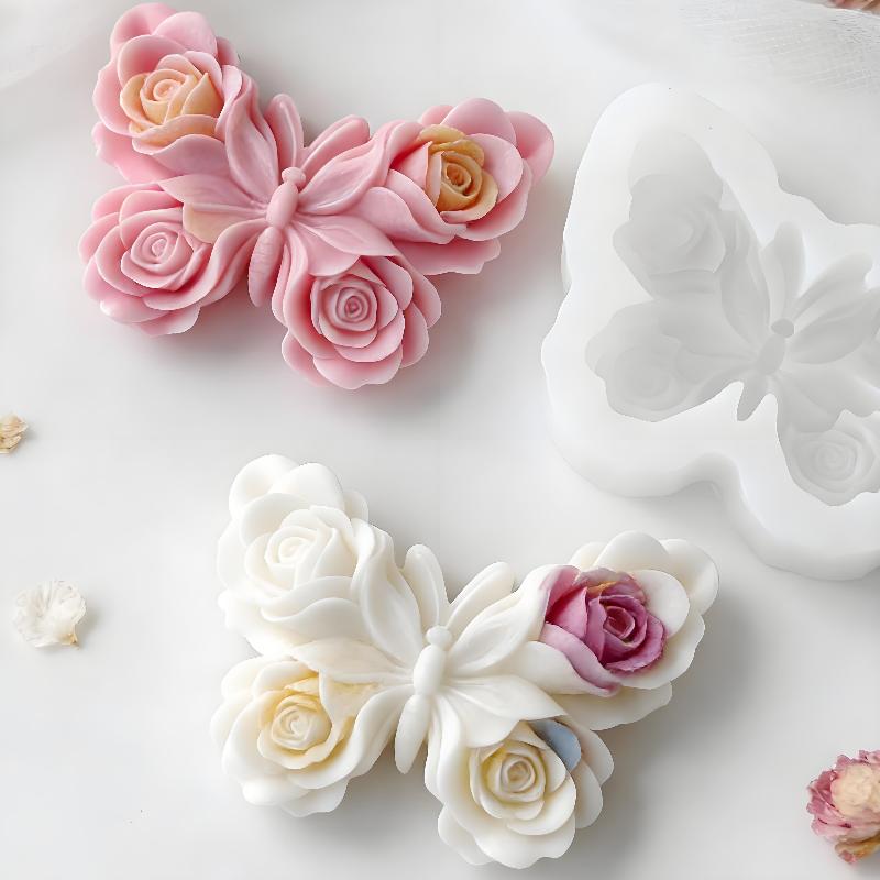Soap Making Vendors - DIY Rose Butterfly Form Silicone Mold