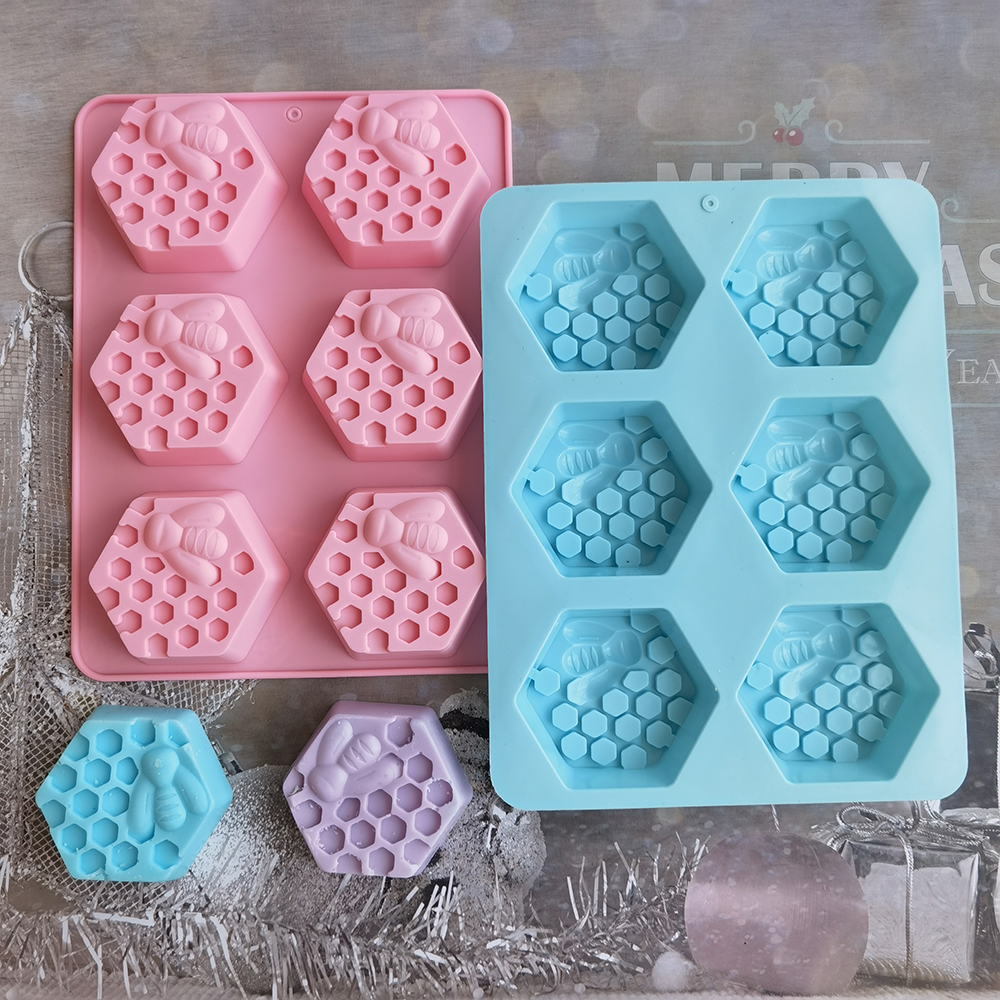 Silicone Hexagonal Bee Soap Mo - Soap Making Vendors avaliação e preço