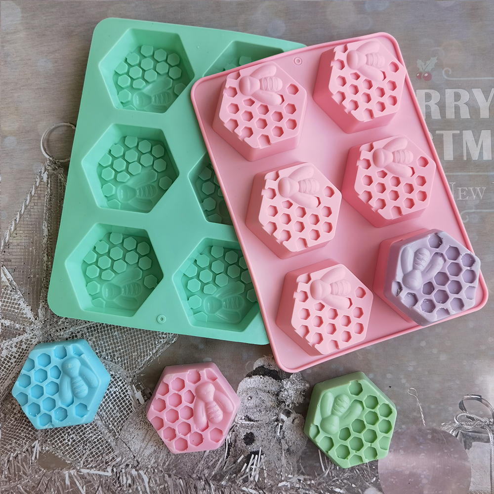 Silicone Hexagonal Bee Soap Mo - Soap Making Vendors avaliação e preço