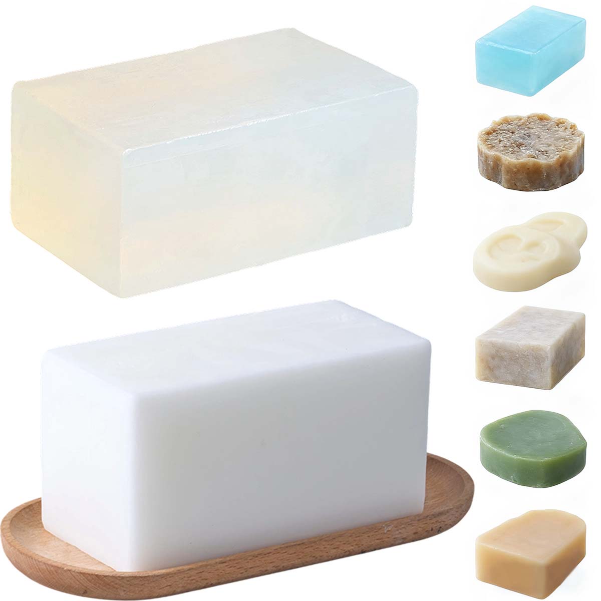 1000g Clear White Soap Base DI - Soap Making Raw Material avaliação e preço