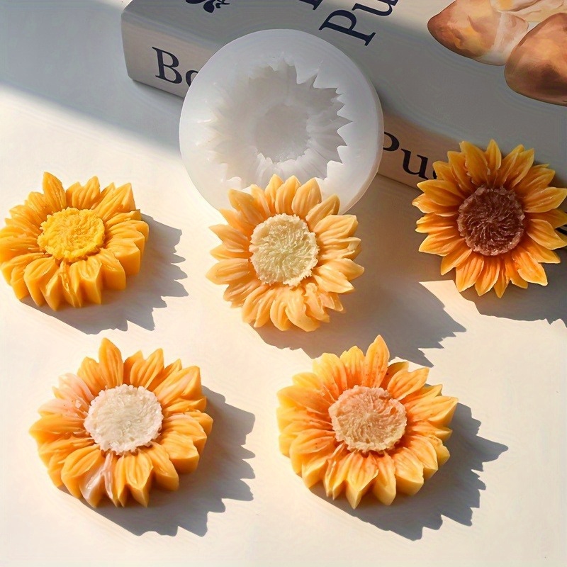Vibrant 3D Sunflower Silicone  - Soap Making Guide avaliação e preço