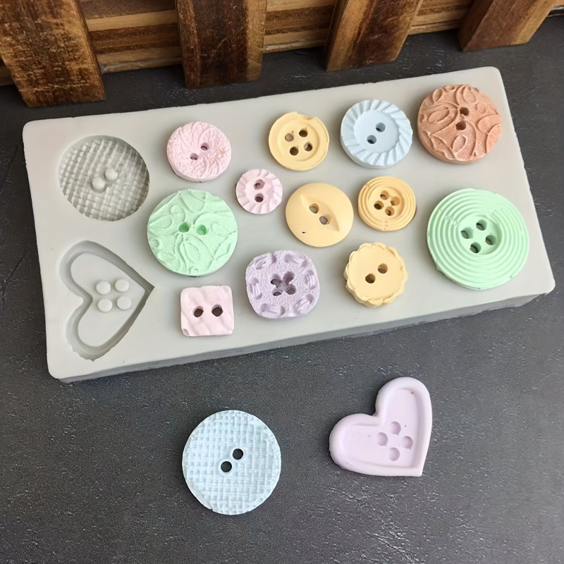 Buttons Shape Silicone Mold Si - Soap Making Guide avaliação e preço