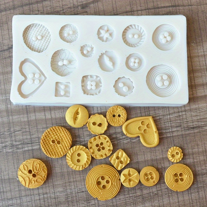 Buttons Shape Silicone Mold Si - Soap Making Guide avaliação e preço