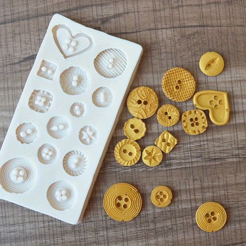 Buttons Shape Silicone Mold Si - Soap Making Guide avaliação e preço