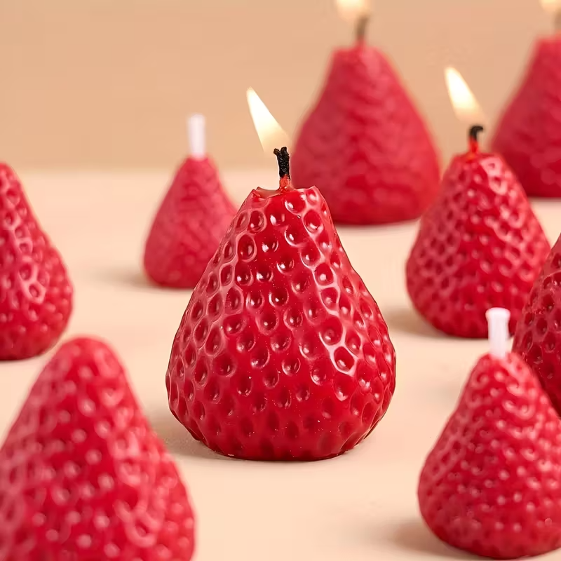 Strawberry Silicone Candle Mol - Soap Making Vendors avaliação e preço