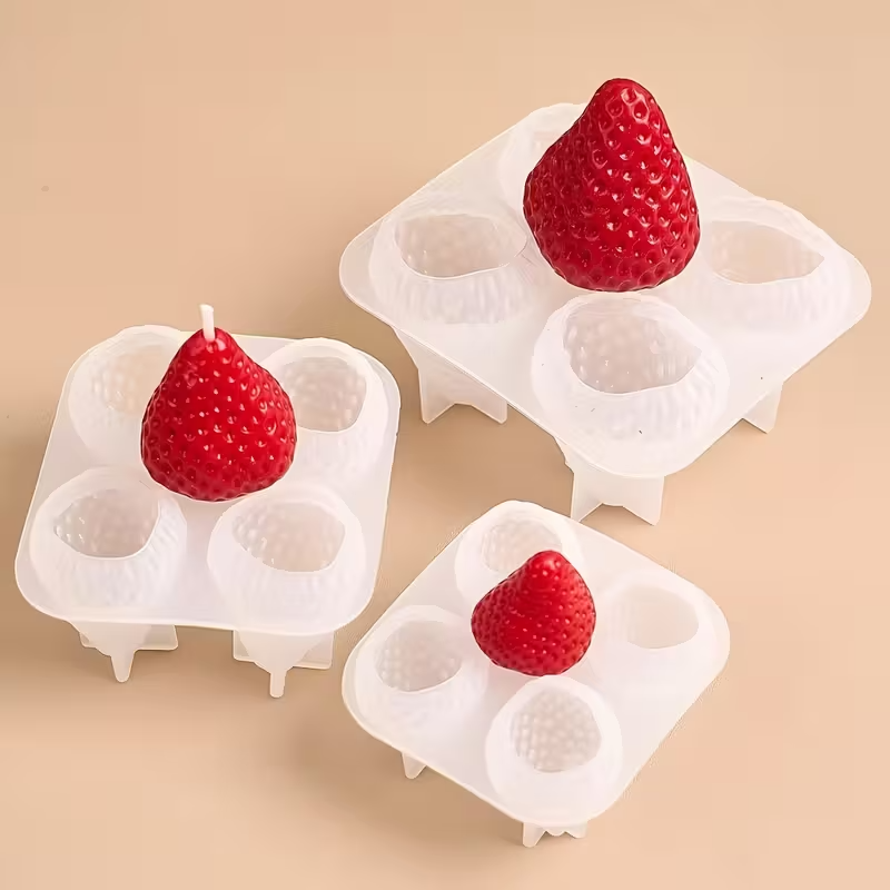 Strawberry Silicone Candle Mol - Soap Making Vendors avaliação e preço