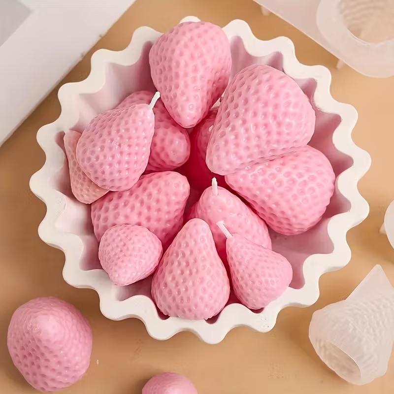 Strawberry Silicone Candle Mol - Soap Making Vendors avaliação e preço