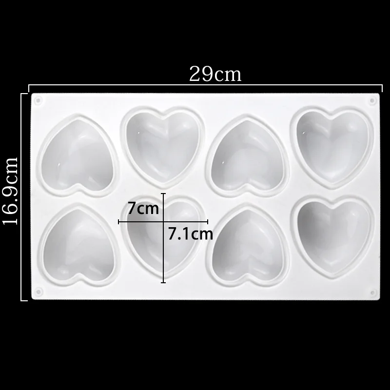 Love Heart Silicone Soap Mold  - Soap Making Equipment avaliação e preço