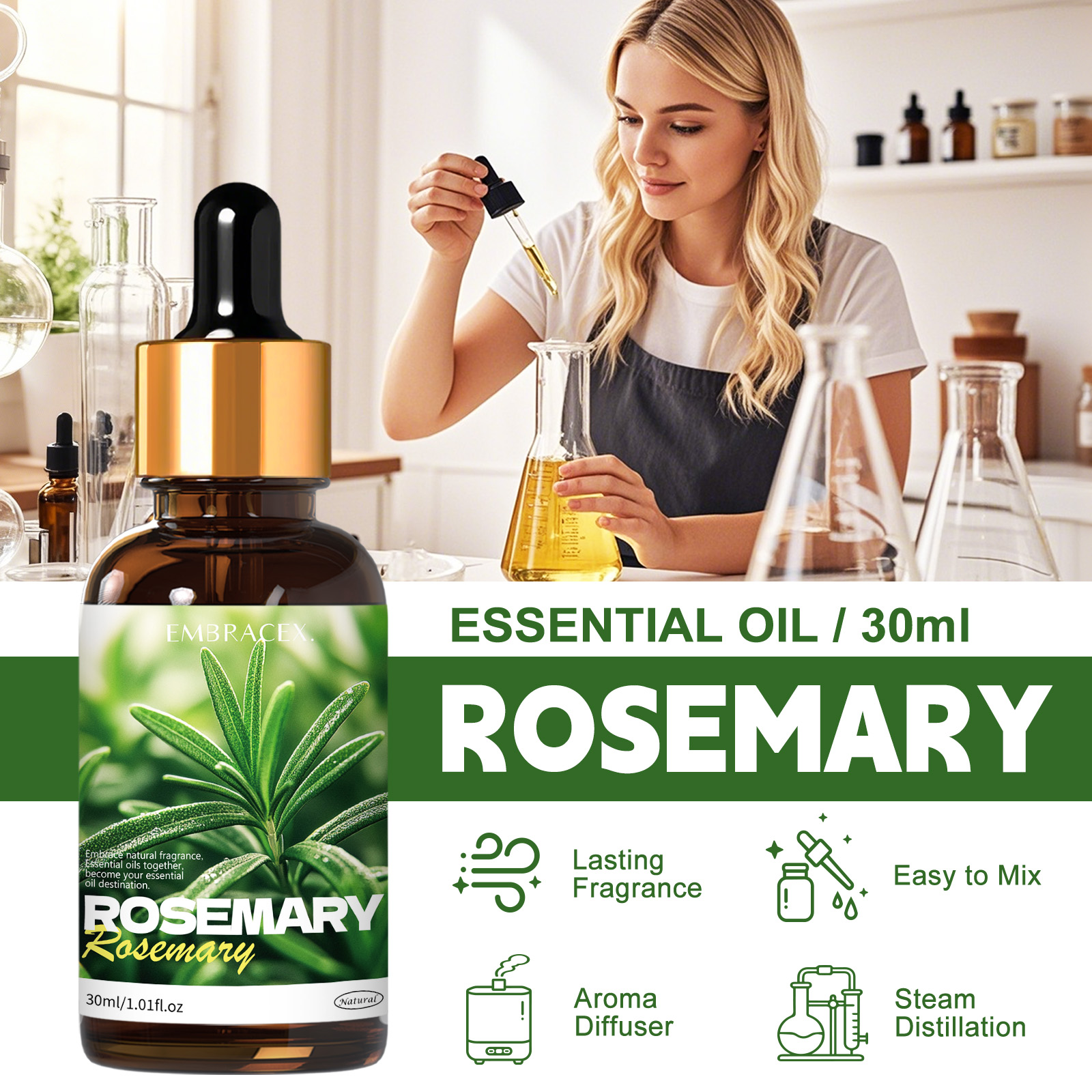 30ml Rosemary Natural Plant Es - Soap Making Friends avaliação e preço