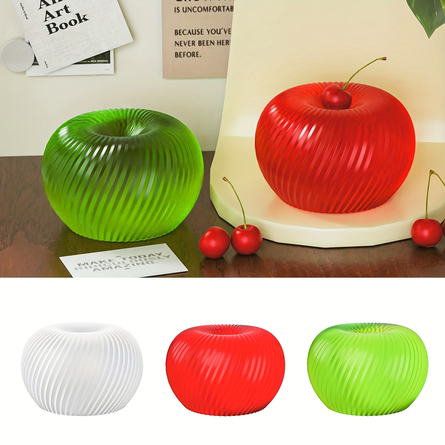 A trendy red apple silicone mo - Soap Making Vendors avaliação e preço