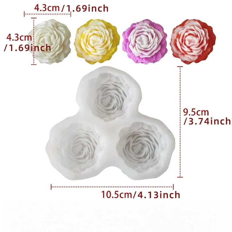 Peony Flower Candle Silicone M - Soap Making Equipment avaliação e preço